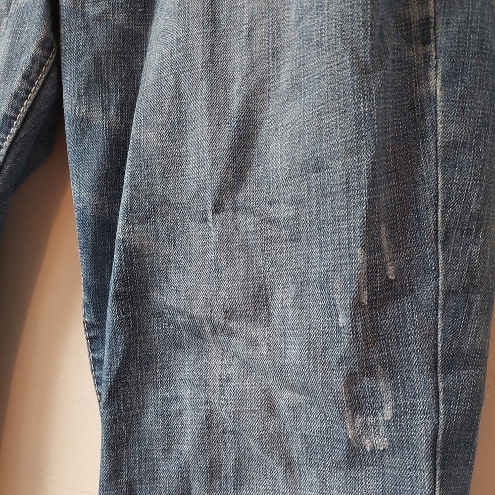 Seven 7 Blue Pants Denim Jeans Men Distressed Straight Fit Size 36 - Picture 13 of 14